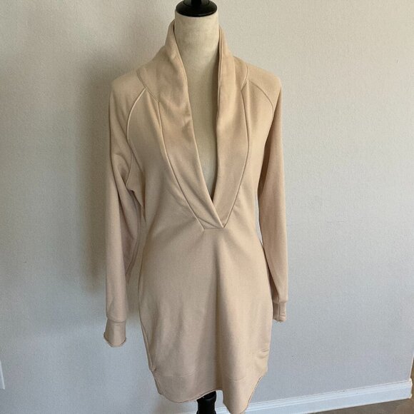 naked wardrobe Dresses & Skirts - Naked Wardrobe Shawl Collar Long Sleeve